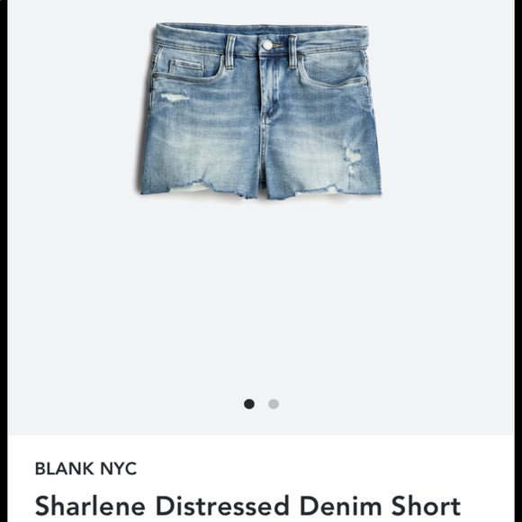 Blank NYC Sharlene Distressed Denim Shorts 14 NWT - Picture 6 of 7